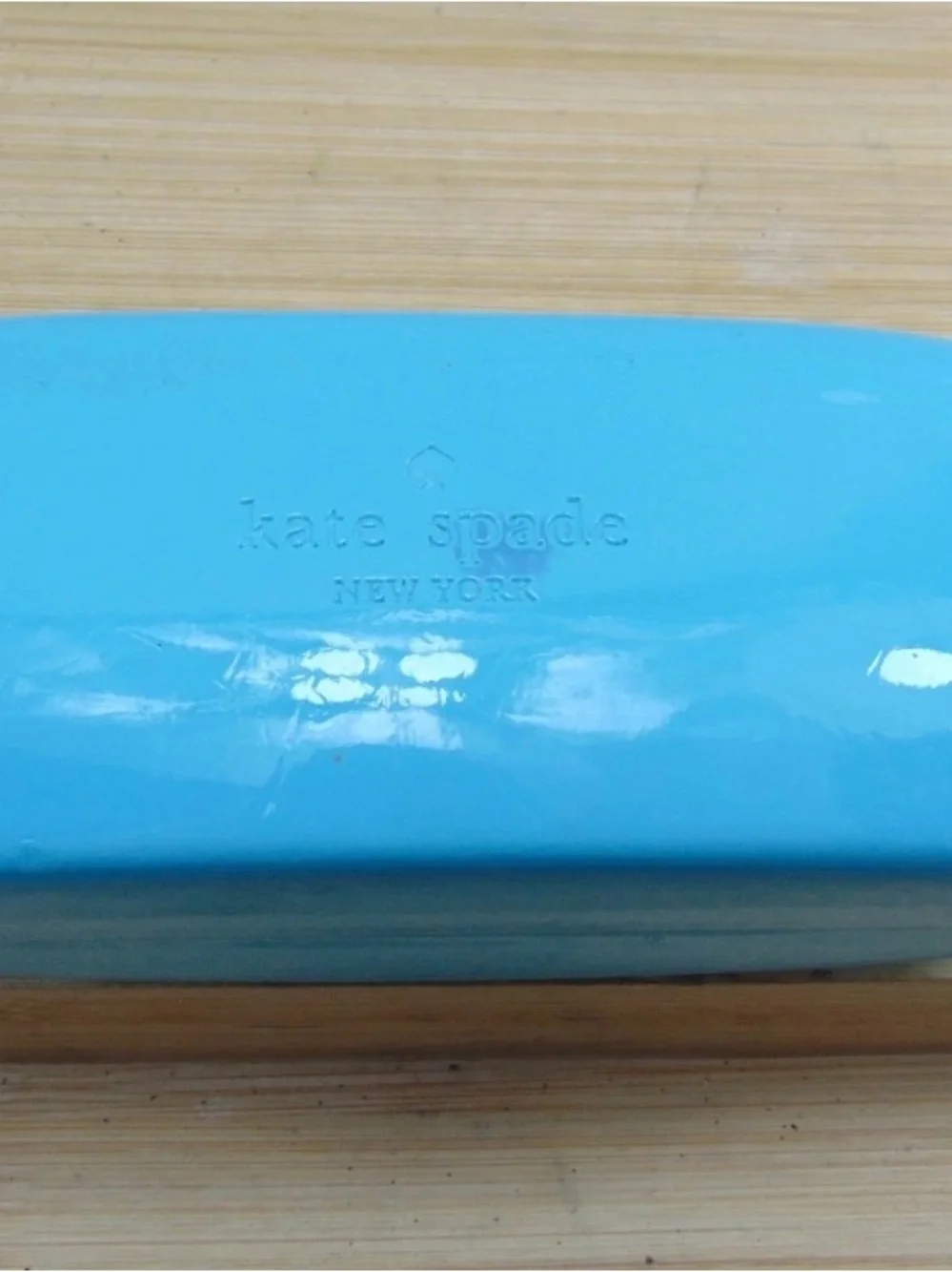 kate spade Bright Turquoise Patent Eyeglass Case